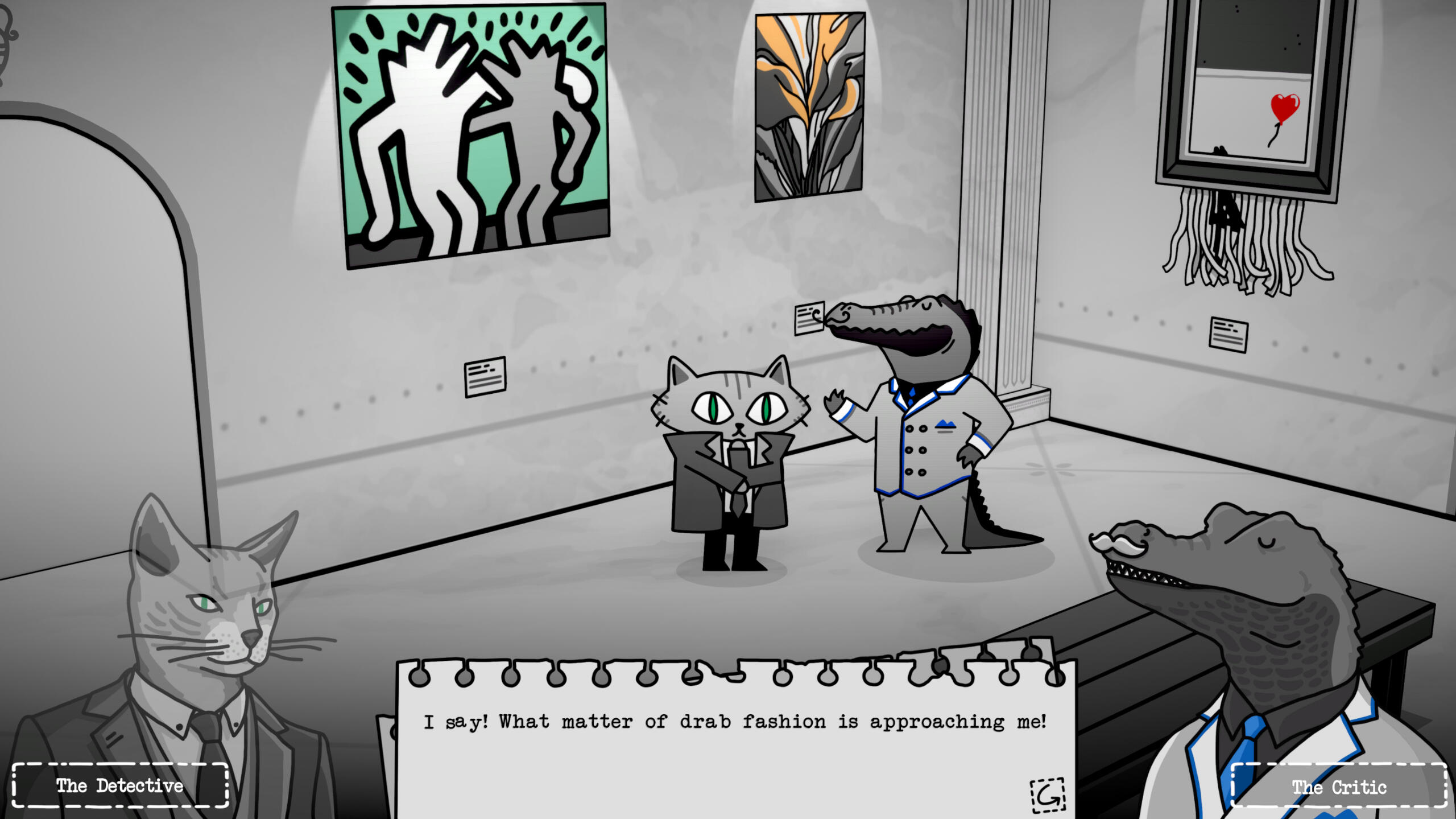 Screenshot showcasing the dialogue